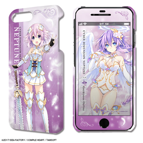 『四女神オンライン CYBER DIMENSION NEPTUNE』デザジャケット iPhone 8 Plus/7 Plus/6 Plus/6s Plusケース&保護シート デザイン01(ネプテューヌ)